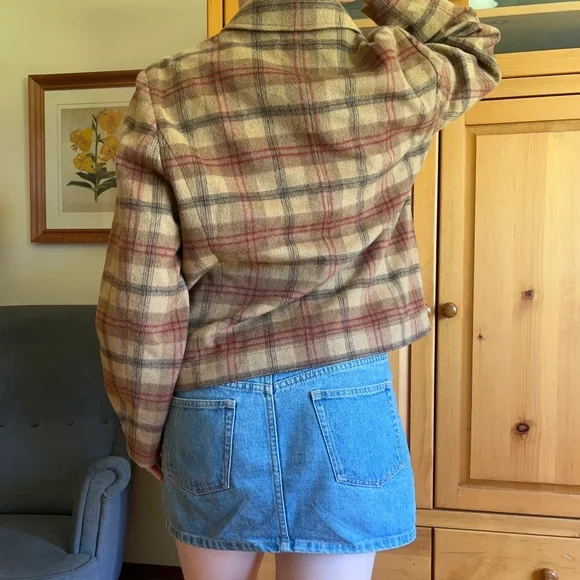 VINTAGE Wool Flannel Jacket - Picture 3 of 5